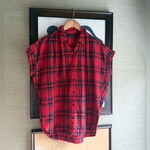 Madewell Plaid Courier Shirt - Size XS